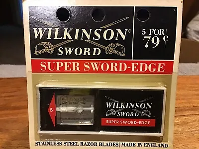 Vintage Super Sword Edge Razor Blades (5 Count Or Box) - By Wilkinson Sword (Pre • $18