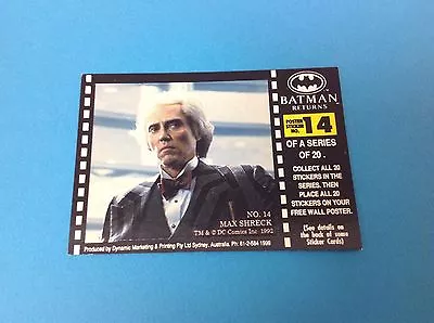 Batman Returns  Poster Sticker  #14 1992 • $1