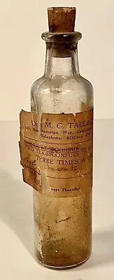 Vintage British Pharmacy Drugstore Medicine Bottle With Label & Original Cork • $14.50