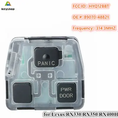 For Lexus RX330 RX350 RX400H Remote Key Control Board Fob 3 Buttons HYQ12BBT • $12.77
