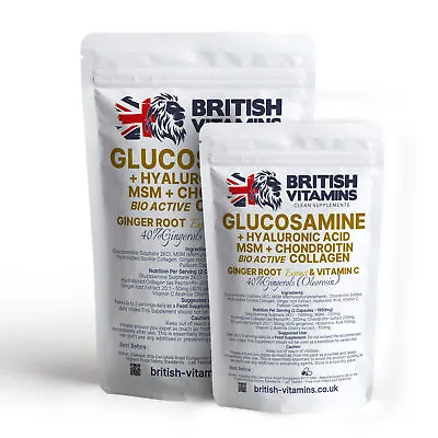 £8.99 • Buy Glucosamine Hyaluronic Acid, MSM Collagen Peptan, Chondroitin Natural Vitamin C