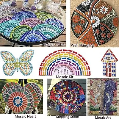  Mosaic Tiles For Crafts228g Mixed Colors Glass Mosaic Pieces Bulk Linear  • $18.65