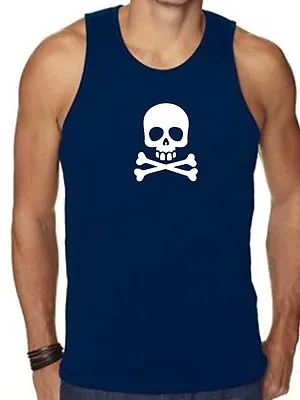 Nw Men's Printed  Skull  Rock & Roll Hipster Gym Cotton Graphic Design Tank Top • $13.99