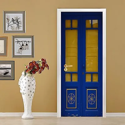 £83.99 • Buy 3D Blue Door 727 Door Wall Mural Photo Wall Sticker Decal Wall AJ WALLPAPER UK