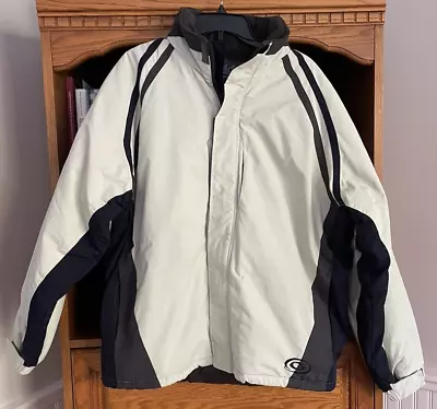 Gotcha L Stone Striped Insulated Full Zip Hood Winter Ski Snowboard Jacket Coat • $40