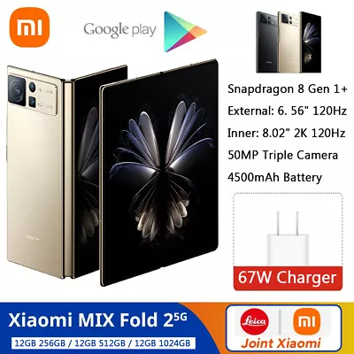 Xiaomi Mix Fold 2 Mobile Phone Snapdragon 8+ Gen1 8.02  120HZ Folded Screen 50MP • $1620.26