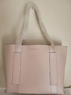 Michael Kors Faux Leather Tote W/ Dustbag Clear Logo Straps Blush Pink Nude NWT  • $50