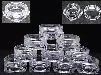 100/200pcs 3ML Square Cosmetic Sample Jars Three Gram Makeup Containers BPA Free • $272.64