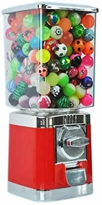 £66.99 • Buy Red Retro 20p Coin Operated Vending Machine + 100 Filed Toy Capsules Included.