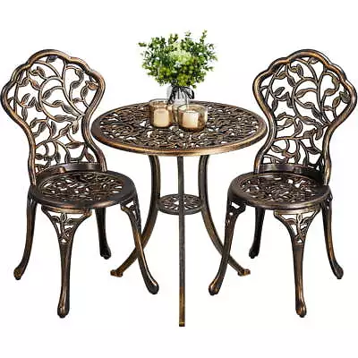 3 Piece Patio Bistro Table Set Bronze • $112.49