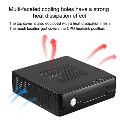$35.69 • Buy Mini ITX Computer PC Case Desktop HTPC SECC Chassis With Power Supply