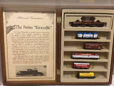 Minitrix N Scale Swiss Krocodile 1023 Limited Edition Set W/ Wood Box. #275/1500 • $275