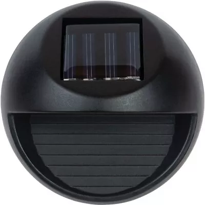 (1-2/pk)-Moonrays 3 In. Black LED Solar Wedge Light For Exterior Walls. 25815 • $21.99