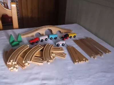 SPARE IKEA Wooden Train Track Bundle Track BridgeTrain X26 PIECES • £9.99