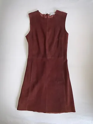 $995 NEW VINCE Burgundy Buttery Suede Slvless Shift Dress EXQUISITE Timeless 2 4 • $499.99