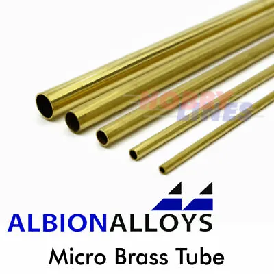 Micro Brass Tube ALBION ALLOYS Precision Metal Model Materials Various Sizes MBT • £6.30