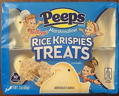 Peeps Marshmallow Chicks RICE KRISPIES TREATS Holiday Candy 10 Count • $8.95