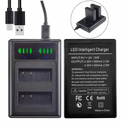 Battery LED SLIM Charger For Panasonic DMWBLG10E DMC-GX7 GF6 TZ80 TZ81 GX80 GX85 • $10.99