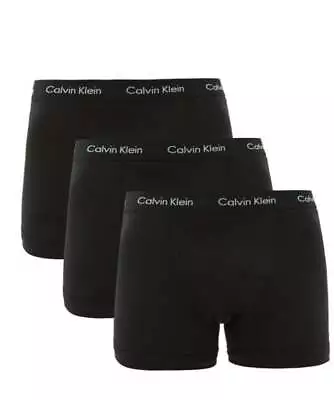 Calvin Klein Men's Underwear Cotton Stretch Trunk 3 Pack - Black/Black/Black • $79.95