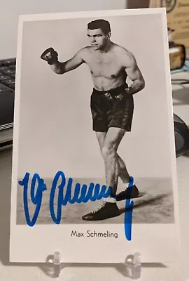 Max Schmeling Signed Photo Postcard Sized Boxing Autograph JSA COA • $39.99