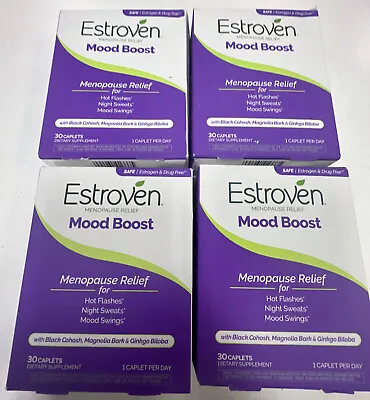 Lot Of 4 Estroven Menopause Relief + Mood Boost  30 Capsules Each Exp:05/24+ • $37.77