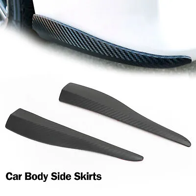 2pcs 36cm Rubber Car Front Rear Bumper Lip Anti-collision Strip Carbon Fiber YU • $18.76