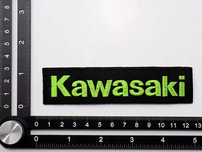 KAWASAKI EMBROIDERED PATCH IRON/SEW ON ~4-5/8 X 1-1/8  MOTORCYCLES KLX450R KX500 • $7.99