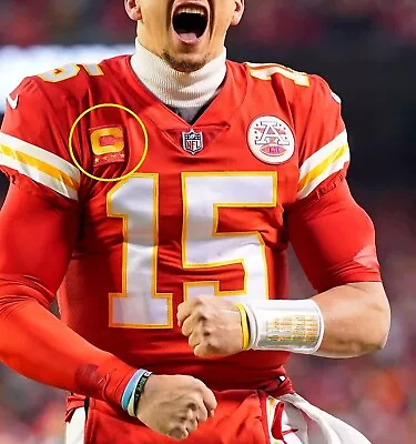 $14.99 • Buy Super Bowl 57 KC Chiefs Patrick Mahomes QB 4⭐⭐⭐⭐Star Iron-on RED CAPTAIN C-PATCH