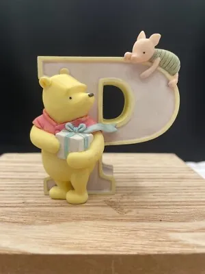 Disney Classic Pooh By Michel & Company Letter P 3” Wall Decor Pooh Piglet Prese • $14.99