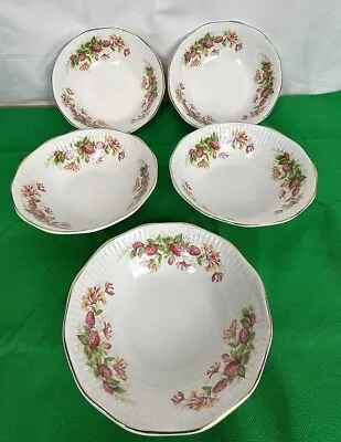 Queens Rosina China Co ‘woman And Home ‘ X5 Soup/ Dessert Bowls 6.5 Inch • £9.99