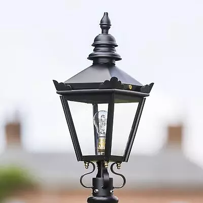 Deluxe Victorian Black Harrogate Lantern Or Replacement Lamp Post Top - 54cm • £115