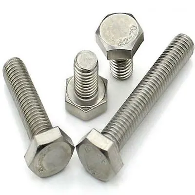 Hex Set Screws / Bolts A2 Stainless Steel ALL SIZES M4 M5 M6 M8 M10 M12 M14 M16 • £2.89