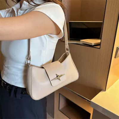 Vintage PU Leather Shoulder Bags For Women Classic Small Purse Female Handbags • $29.09