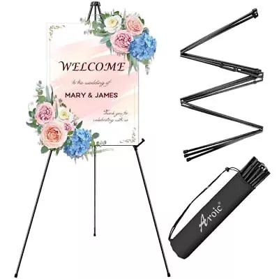 65 Inch Easel Stand For Wedding Sign Poster Display Easel Folding Tripod • $23.08