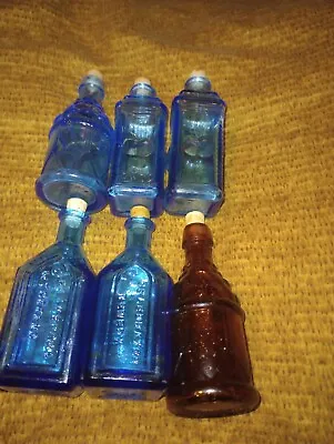 Vintage Wheaton Miniature Glass Bottles Lot Of 6 • $24