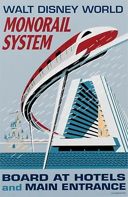 Disney World Monorail( 11  X 17  ) Collector's Poster Print  • $12.99