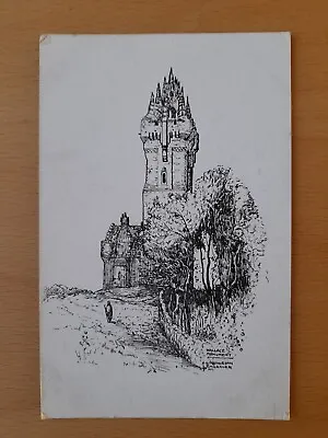 Wallace Monument Stirling. Art Postcard Engraving By J.G. Mathieson. S73 • £3