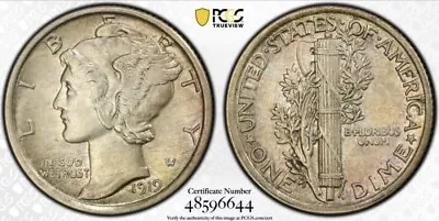 1919-P Mercury Dime PCGS AU58 • $16.50