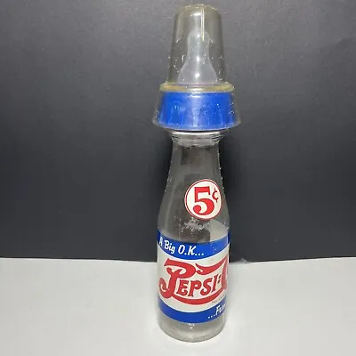 Vintage Munchkin Bottling Co Pepsi 6 Oz Baby Bottle 8” Tall • $11.90