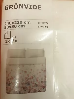 Gronvide 240*220cm Ikea 004.669.99 SK. Size Duvet Cover Set  KINGSIZE • £30