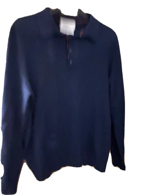 £0.99 • Buy Stefano Conti Mens Dark Blue Fine Italian Yarn Merino Wool Blend Jumper Size Xl