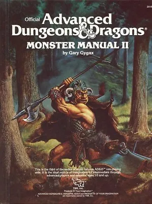 MONSTER MANUAL II VGC! VINTAGE Two Monstrous Dungeons Dragons Manual Appendix 2 • $44.95