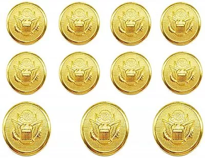 11 Pieces Polished Gold Metal Blazer Button Set Badge For SuitsCoat Jacket • $9.99