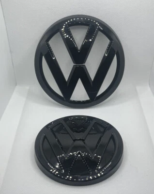 $65 • Buy Glossy Black Front & Rear Car Emblem SET Badge For VW MK7 GOLF 7 TSI TDI GTI