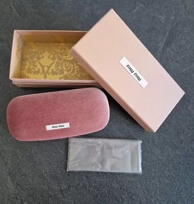 Miu Miu Sunglasses Case - Pink Felt - Comes In Original Box With Cloth • £40