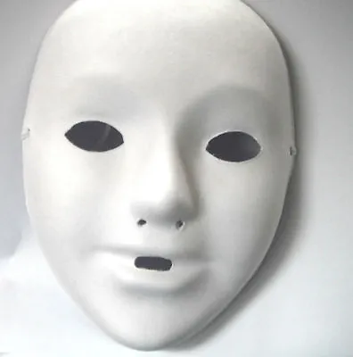 4 X SMALL CHILDRENS Kids Plain White Mask Paint Craft Masquerade MASKS PARTY  • £10.88