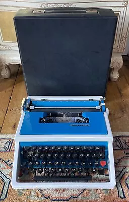 Vintage Underwood 315 Manual Typewriter Portable Teal Blue Working VGC • £44.99