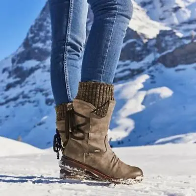 New Waterproof Ladies Snow Winter Boots Womens Warm Shoes Non-slip Mid Calf Size • $23.99