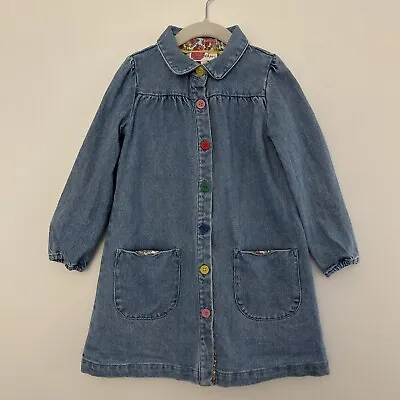 Mini Boden Girls 5/6 Denim Collared Pockets Dress • $30