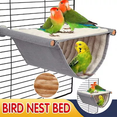 Bird Nest Bed Hanging Hammock Snuggle Hut Parrot House Tent Toy Bird Cage Perch • $8.80